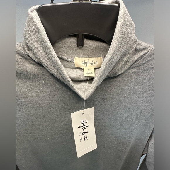 STYLE & Co. Grey Petite Classic Turtleneck - Picture 2 of 5